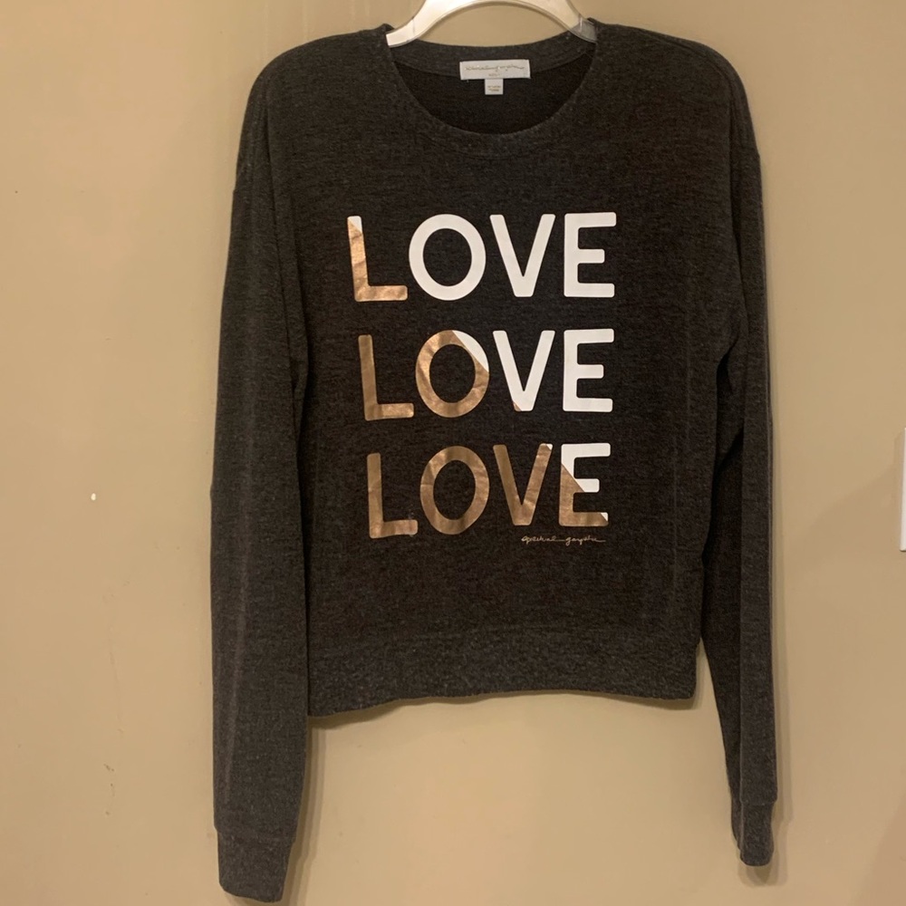 Spiritual Gangster, Gray Love Sweater, size: M